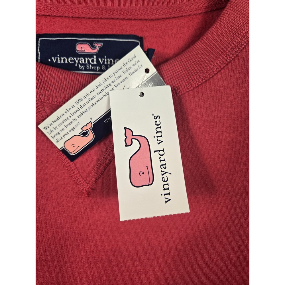 Vineyard Vines Mens Mariner Pink Garment Dyed Crewneck Sweatshirt L 1K001356-618 - Picture 6 of 13
